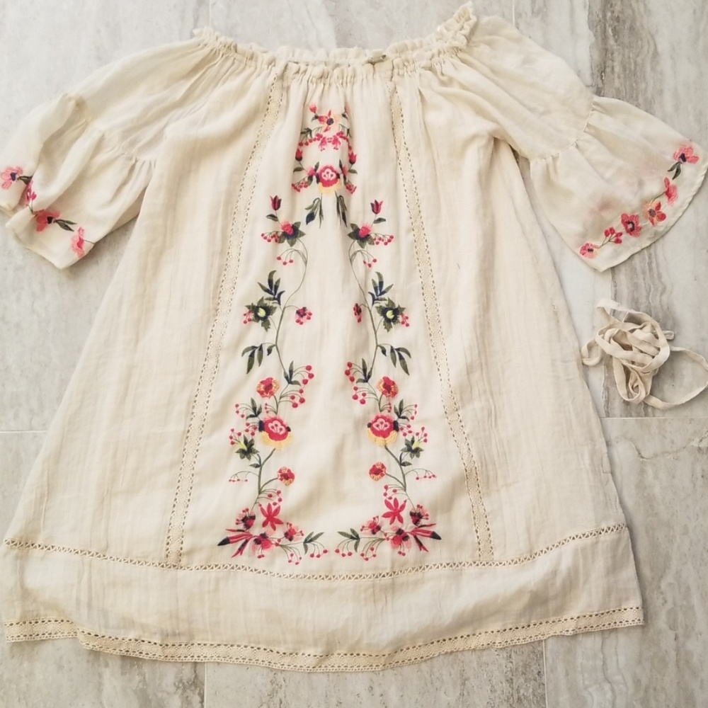 Embroidered Umgee off the shoulder dress
